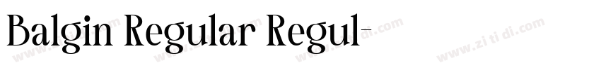 Balgin Regular Regul字体转换 Balgin Regular Regul字体转换